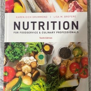 Nutrition For Foodservice And Culinary Professionals Tenth Edition Like New Book